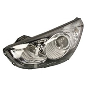 TYC 20-12372-05-2 - Headlamp L (H7/H7, electric, with motor, insert colour: black/chromium-plated) fits: HYUNDAI IX35