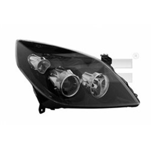 TYC 20-1109-05-2 - Headlamp R (H1/H7, electric, with motor, insert colour: black) fits: OPEL SIGNUM, VECTRA C, VECTRA C GTS
