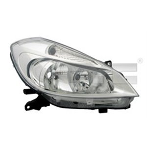 TYC 20-0794-25-2 - Headlamp L (H7/H7, electric, without motor, insert colour: chromium-plated) fits: RENAULT CLIO III Ph I 05.05