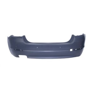 BLIC 5506-00-0067950P - Bumper (rear, with parking sensor holes, for painting, with a cut-out for exhaust pipe: one) fits: BMW 5