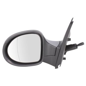 BLIC 5402-09-2002209P - Side mirror L (mechanical, aspherical, chrome, under-coated) fits: RENAULT THALIA II 09.08-10.13