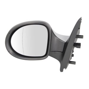 BLIC 5402-09-2002225P - Side mirror L (electric, aspherical, with heating, chrome, under-coated) fits: RENAULT TWINGO II 03.07-1
