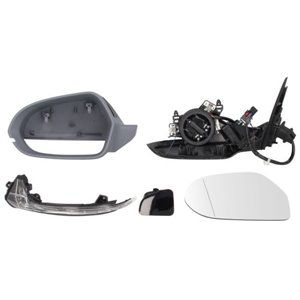 BLIC 5402-25-2001037P - Side mirror L (electric, aspherical, with heating, chrome, under-coated, electrically folding) fits: AUD