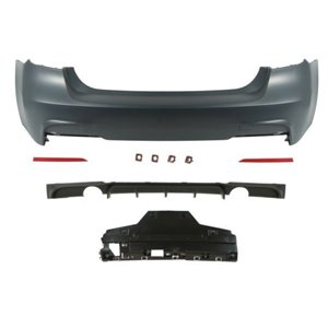 BLIC 5506-00-0063954KP - Bumper (rear, M PERFORMANCE/M-PAKIET, complete, for painting, with a cut-out for exhaust pipe: double) 