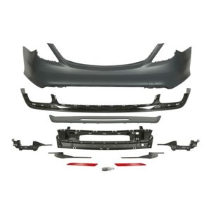 BLIC 5506-00-3510954KP - Bumper (rear, AMG, with fitting brackets; with reinforcement; with valance, for painting, with a cut-ou