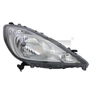 TYC 20-12931-15-9 - Headlamp R (H4, electric, without motor, insert colour: chromium-plated) fits: HONDA JAZZ III 01.11-12.15