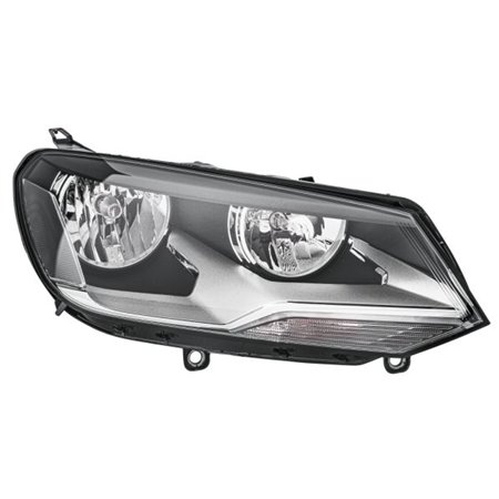 HELLA 1EJ 010 328-221 - Headlamp R (halogen, H15/H7/H7/W5W/WY21W, electric, with motor, insert colour: chromium-plated) fits: VW