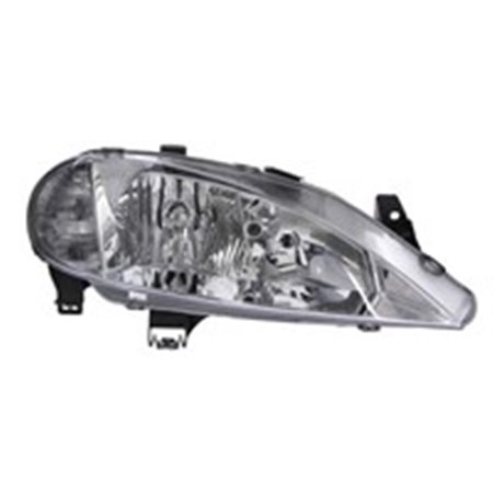 VALEO 087462 - Headlamp R (halogen, H1/H7, electric, without motor, insert colour: black/chromium-plated, indicator colour: tran