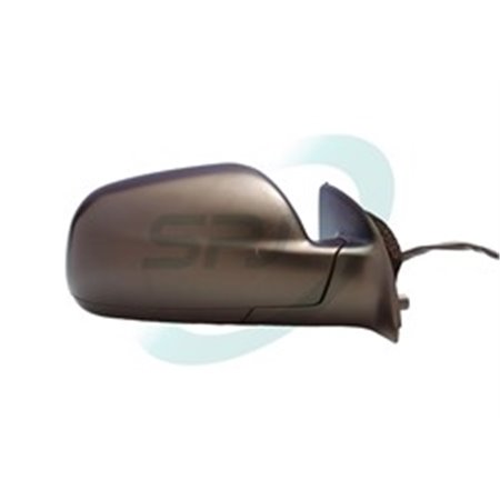 SPJ E-1566 - Side mirror R (electric, embossed, with heating, under-coated, electrically folding, with temperature sensor) fits: