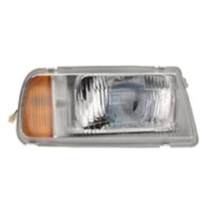 DEPO 218-1107R-LD-E - Headlamp R (H4, mechanical, without motor, insert colour: chromium-plated, indicator colour: yellow) fits: