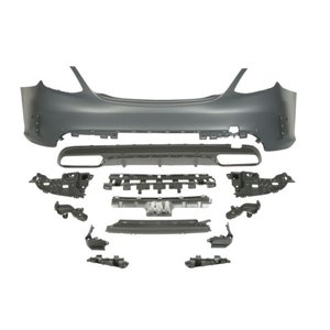 BLIC 5506-00-3521950KP - Bumper (rear, AMG STYLING, with reinforcement; with valance, with parking sensor holes, for painting, w