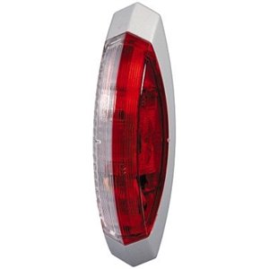 HELLA 2XS 008 479-051 - Outline marker lights R, red/white, C5W/Halogen, height 122,2mm; width 39,2mm; depth 28,6mm, 24V