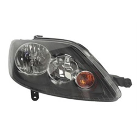 DEPO 441-1198R-LDEM6 - Headlamp R (H7/H7, electric, with motor, insert colour: grey, indicator colour: yellow) fits: VW GOLF V P