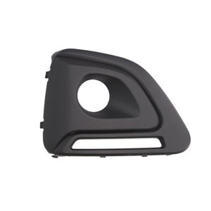 BLIC 6502-07-5504911P - Front bumper cover front R (with daytime running lights holes, plastic, black) fits: PEUGEOT 108 Hatchba
