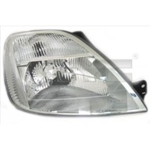 TYC 20-0056-05-2 - Headlamp L (H4, electric, with motor, insert colour: chromium-plated) fits: FORD FIESTA V -09.05
