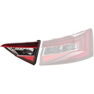 HELLA 2SA 354 832-051 - Rear lamp L (inner, LED, glass colour red/transparent, with fog light) fits: SKODA SUPERB III Station wa
