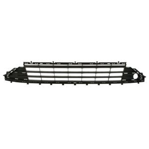 BLIC 6502-07-9550997P - Front bumper cover front (Middle, with black stripe, plastic, black) fits: VW GOLF VII 03.17-10.19