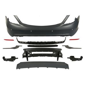 BLIC 5506-00-3510953KP - Bumper (rear, AMG STYLING, with valance, with parking sensor holes, for painting, with a cut-out for ex