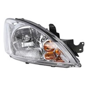 DEPO 214-1172R-LD-EM - Headlamp R (H4, electric, without motor, insert colour: chromium-plated, indicator colour: yellow) fits: 