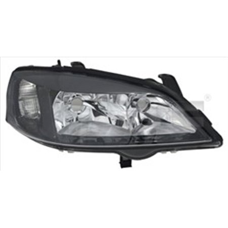 TYC 20-5487-18-2 - Headlamp R (H7/HB3, electric, without motor, insert colour: black) fits: OPEL ASTRA G, ASTRA G CLASSIC