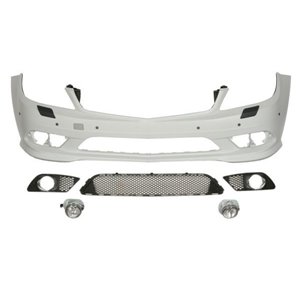 BLIC 5510-00-3518903KP - Bumper (front, with halogens, AMG, with grilles, with headlamp washer holes, for painting) fits: MERCED