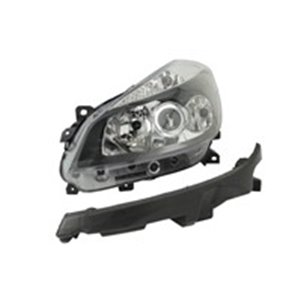 TYC 20-0796-15-2 - Headlamp L (2*H7/H1, electric, with motor, insert colour: black) fits: RENAULT CLIO III