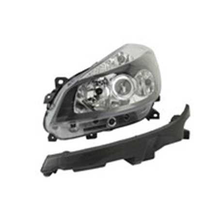 TYC 20-0796-15-2 - Headlamp L (2*H7/H1, electric, with motor, insert colour: black) fits: RENAULT CLIO III