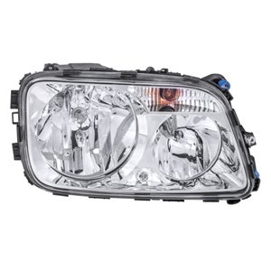 HELLA 1EH 009 513-321 - Headlamp R (H1/H7/PY21W/W5W, manual, insert colour: silver, indicator colour: orange) fits: MERCEDES ACT
