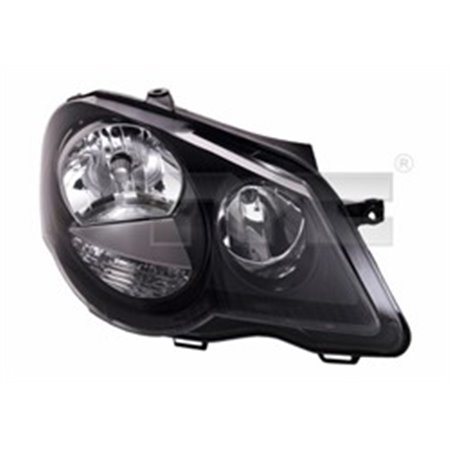 TYC 20-0730-15-2 - Headlamp L (H1/H7, electric, with motor, insert colour: black) fits: VW POLO IV 9N3 04.05-11.09