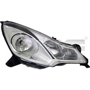 TYC 20-12257-15-2 - Headlamp R (H1/H7, electric, with motor, insert colour: black) fits: DS DS3; CITROEN C3 II, DS3 01.09-05.14