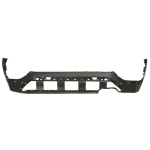 BLIC 5506-00-3183950P - Bumper (bottom/rear, with parking sensor holes, black, with a cut-out for exhaust pipe: on the right) fi