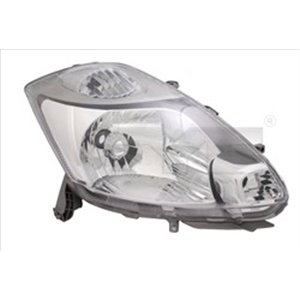 TYC 20-12329-05-2 - Headlamp R (H4, electric, without motor, insert colour: chromium-plated, indicator colour: transparent) fits