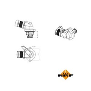 NRF 725015 - Cooling system thermostat (103°C, in housing) fits: CITROEN C2, C2 ENTERPRISE, C3 I, C3 II, NEMO, NEMO/MINIVAN; FIA