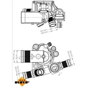 NRF 725051 Cooling system thermostat (83°C, in housing) fits: NISSAN PRIMAST