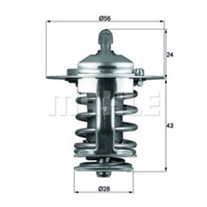 MAHLE TX 70 82 - Cooling system thermostat (82°C) fits: VOLVO S40 I, V40; CHERY TIGGO; CITROEN C4 AIRCROSS; DAEWOO LUBLIN II; HY