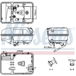 NIS 996074 Coolant expansion tank fits: DAF CF, XF 106 MX 11320 MX 13390 10.