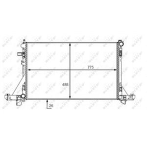 NRF 58481 Mootori radiaator sobib: OPEL MOVANO B RENAULT MASTER III 2.3D 0