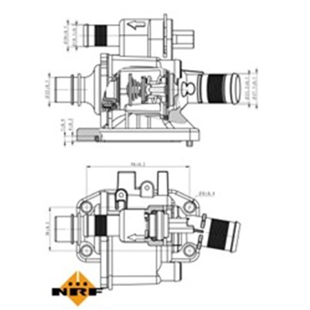 725058 Thermostat, coolant NRF