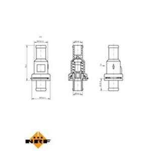 NRF 725166 Cooling system thermostat (75°C) fits: AUDI Q3, TT SEAT ALHAMBRA