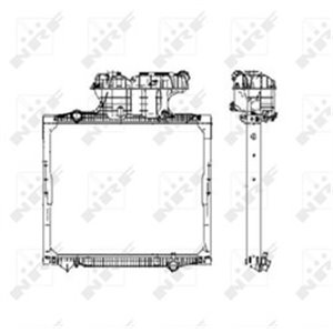 NRF 50588 - Engine radiator (with frame, high) fits: MAN TGA, TGS I, TGX I D0836LF41-D3876LF09 06.99-