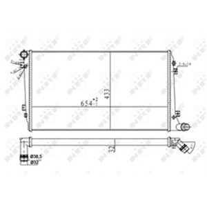 NRF 53814A Mootori radiaator (Automaatne/Manuaalne) sobib: AUDI A3 SEAT ALT