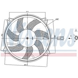 NISSENS 85886 - Radiator fan (with housing) fits: DS DS 4, DS 5; CITROEN BERLINGO, BERLINGO MULTISPACE, BERLINGO/MINIVAN, C4, C4