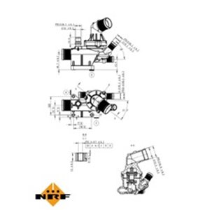 NRF 725019 Cooling system thermostat (80°C, in housing) fits: MERCEDES C T M