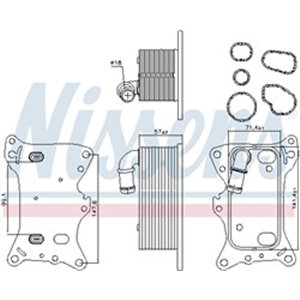 NIS 91198 Oil radiator fits: MERCEDES C (A205), C (C204), C (C205), C T MOD