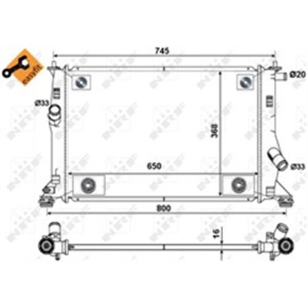 53465 Radiator, engine cooling NRF