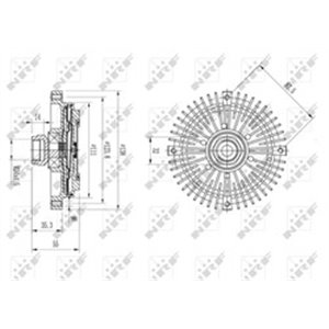 NRF 49567 Ventilaatori sidur sobib: BMW 3 (E30), 3 (E36), 5 (E34), 5 (E39),