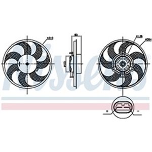 85879 Tuuletin, moottorin jäähdytys NISSENS - Top1autovaruosad