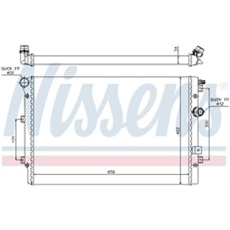 65015 Radiaator,mootorijahutus NISSENS