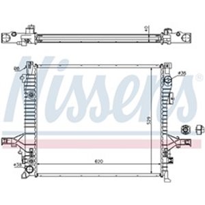 NISSENS 65613A - Engine radiator (Automatic/Manual, with first fit elements) fits: VOLVO XC90 I 2.4D-4.4 10.02-12.14