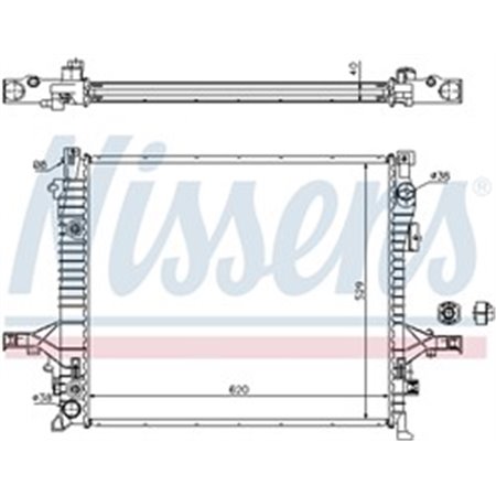 65613A Radiator, engine cooling NISSENS